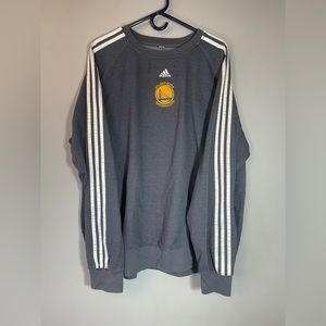 ADIDAS FOR NBA Golden State Warriors gray team workout sweatshirt .